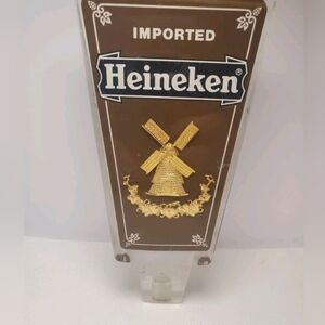 Imported Heineken Beer Tap Handle Windmill Brown Clear Lucite Advertising Bar